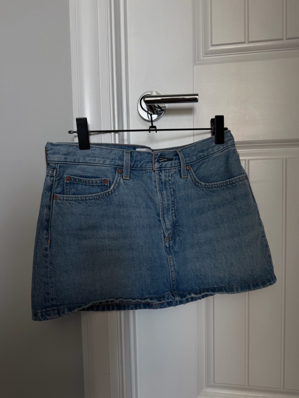 Denim Forum Light Blue Denim Mini Skirt